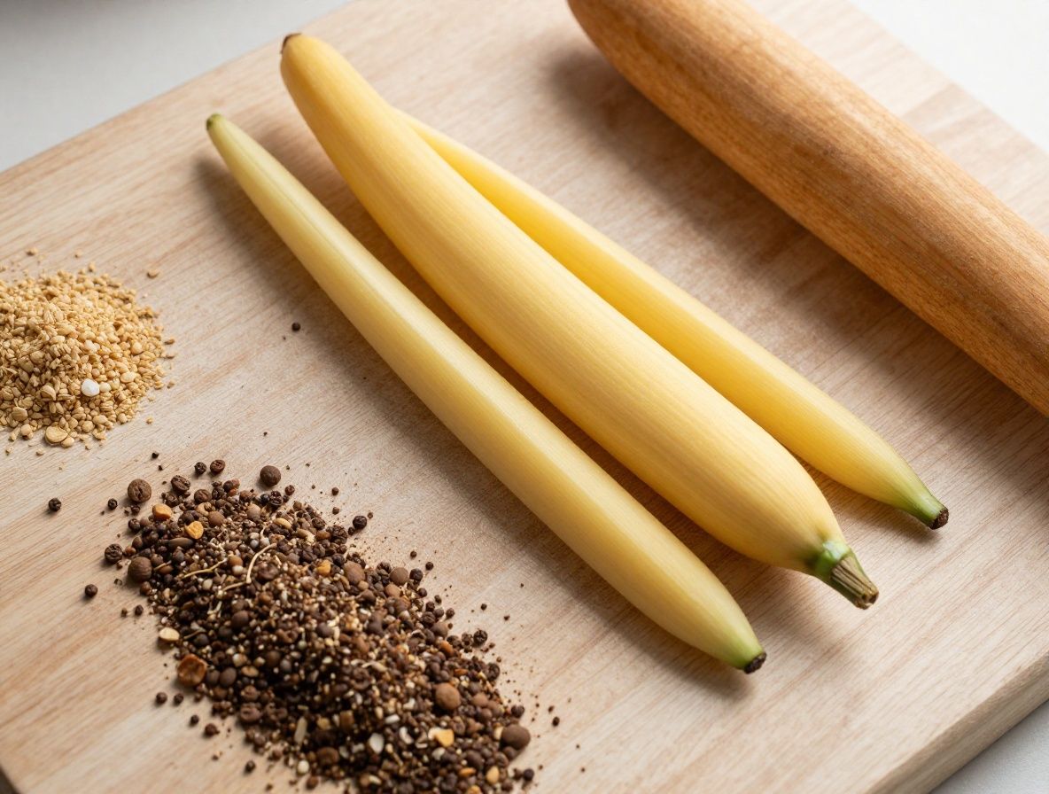 Närbild av valnötter, ägg och avokado på en skärbräda av trä i naturligt dagsljus, naturliga källor till biotin